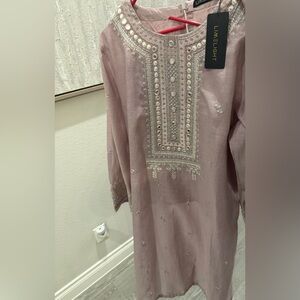 Brand new with tags Pakistani /Indian limelight Embellished Pink Kurta